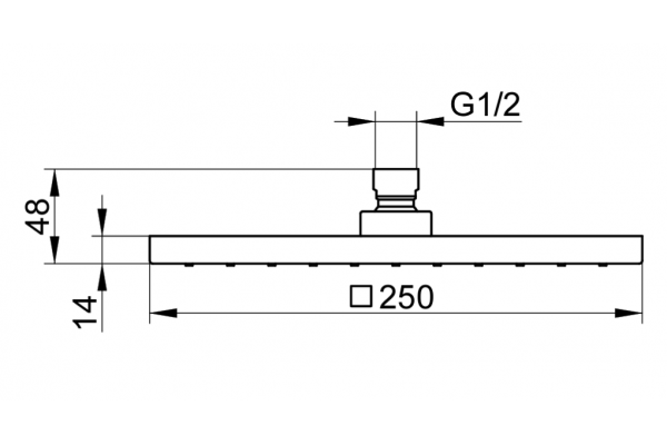 53086010100 EDITION 300 Верхний душ 250х250 мм квадратный, хром