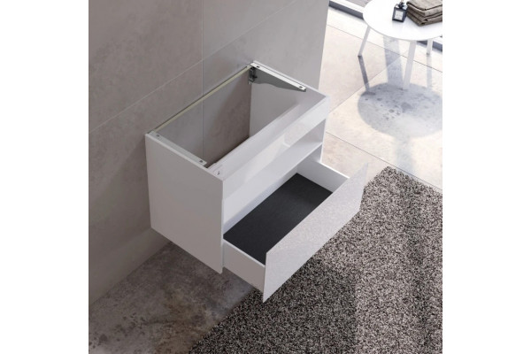 32872300100 STAGELINE Тумба под умывальник 1000x625x490 mm, 1 выдвижной фронтальный ящик, вкл. пластиковый сифон 1 1/4 x 32, белый/белый