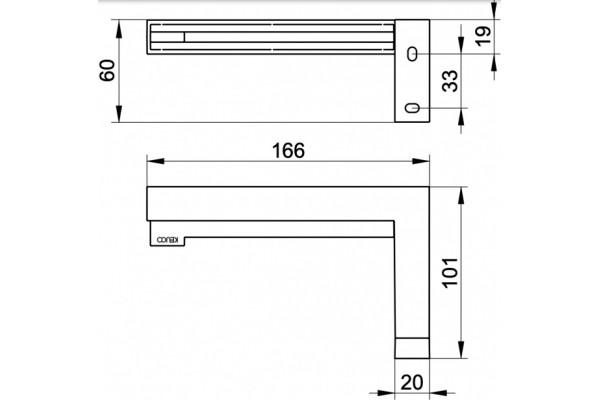 19162010000 EDITION 90 Square Держатель для туалетной бумаги, хром