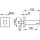 59545010102 IXMO Излив для ванны L=202mm. DN 15 с квадратной розеткой, хром