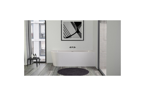 Knief 0100-277-L(06S) Wall Corner Left Ванна акриловая 180x80x60 в правый угол, цвет белый глянцевый, слив-перелив хром