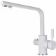 Смеситель Kaiser Decor 40144-10 для кухонной мойки, белый, однорычажный, высота излива 28.8 см