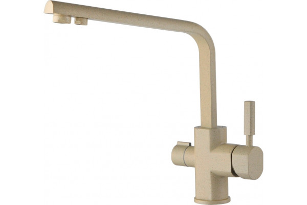 Смеситель Kaiser Decor 40144-7 Ora для кухонной мойки, бежевый мрамор, однорычажный, высота излива 28.8 см