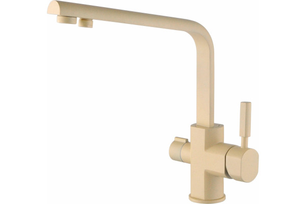 Смеситель Kaiser Decor 40144-6 для кухонной мойки, песочный желтый, однорычажный, бежевый