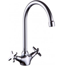 Смеситель Kaiser Crystal 28133 для кухонной мойки двухвентильный, хром
