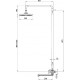 Душевая стойка Kaiser Cuatro 58182 хром, штанга 130 см