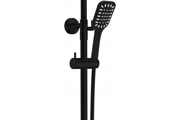 Душевая стойка Kaiser Star 02182-2 черный штанга 148.5 см, шланг 150 см