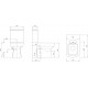 Унитаз-компакт Kale Basics 7112234300 белый, прямоугольный, антивсплеск, 36x61 см