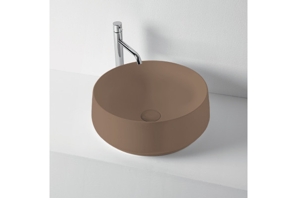 KERASAN F10 Раковина накладная D43 см H 16 см без отв под смеситель цвет Bruno Matt 460488