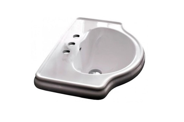 KERASAN Retro Раковина встраиваемая 620х455мм  3 отв. под смеситель цвет белый 103001*3