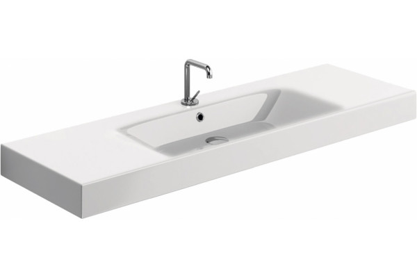 Раковина Kerasan Cento 3535 140 см цвет белый, прямоугольная