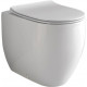 Унитаз приставной Kerasan Flo 311801 белый, овальный, антивсплеск, 37x56 см