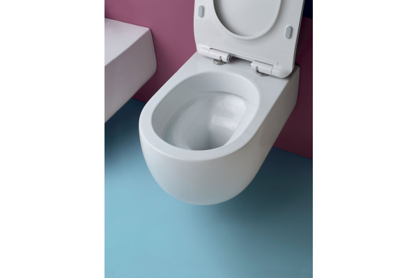 Унитаз подвесной Kerasan Flo 311101 белый, овальный, антивсплеск, 37x54 см
