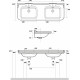 Раковина Kerasan Waldorf 4143 с 3 отверстиями, цвет белый, прямоугольная