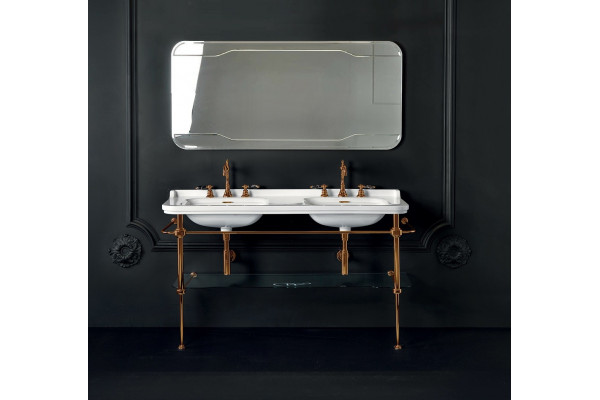 Раковина Kerasan Waldorf 4143 с 3 отверстиями, цвет белый, прямоугольная
