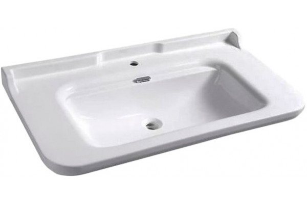Раковина Kerasan Waldorf 4144 с 1 отверстием, цвет белый, прямоугольная