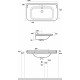 Раковина Kerasan Waldorf 4144 с 1 отверстием, цвет белый, прямоугольная
