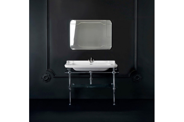 Раковина Kerasan Waldorf 4144 с 1 отверстием, цвет белый, прямоугольная