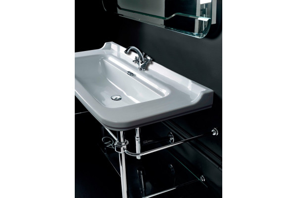 Раковина Kerasan Waldorf 4144 с 1 отверстием, цвет белый, прямоугольная