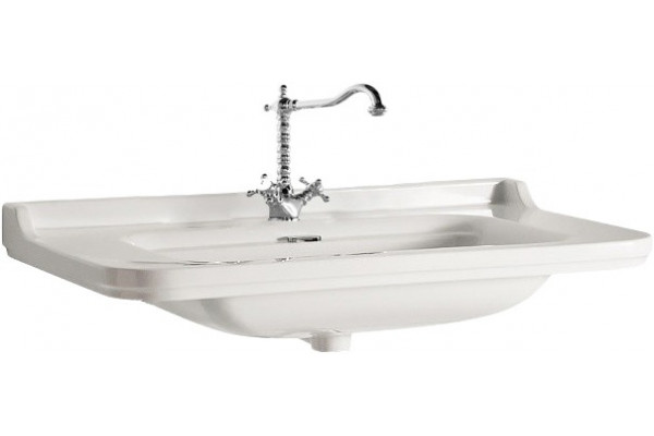 Раковина Kerasan Waldorf 4144 с 1 отверстием, цвет белый, прямоугольная