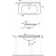 Раковина Kerasan Waldorf 4140 с 3 отверстиями, цвет белый, прямоугольная