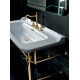 Раковина Kerasan Waldorf 4140 с 3 отверстиями, цвет белый, прямоугольная