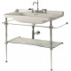 Раковина Kerasan Waldorf 4140 с 3 отверстиями, цвет белый, прямоугольная