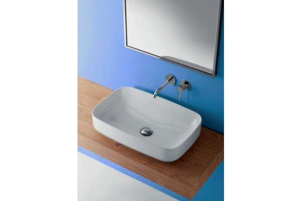 Раковина Kerasan Tribeca 514101 60 см цвет бежевый, на столешницу, прямоугольная