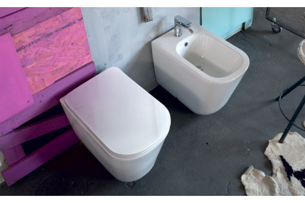 Биде напольное Kerasan Tribeca 512001 цвет белый, прямоугольное, 35x55 см