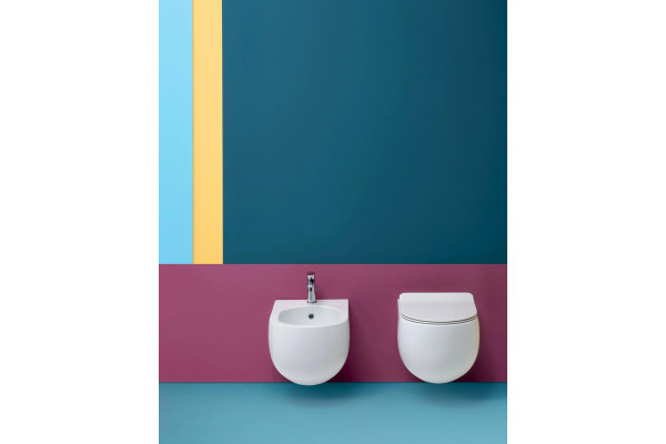 Биде подвесное Kerasan Flo 312301 цвет белый, овальное, 37x54 см