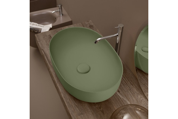 Раковина Kerasan Nolita 534311*0 60x40 см, verde, круглая, цвет зеленый