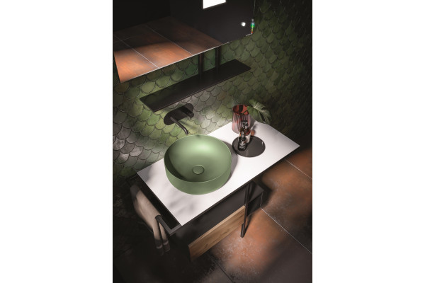 Раковина Kerasan Nolita 534411*0 40 см, verde muschio, круглая, цвет зеленый