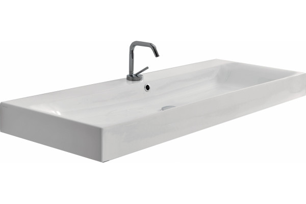 Раковина Kerasan Cento 353401*1 120x45 см, белая, прямоугольная, цвет белый