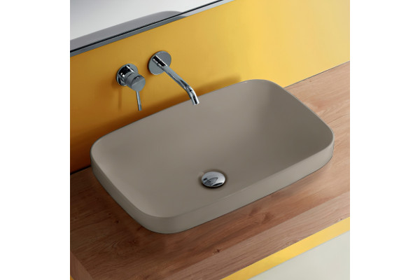 Раковина Kerasan Tribeca 514381 60x38 см, nocciola, прямоугольная, цвет бежевый