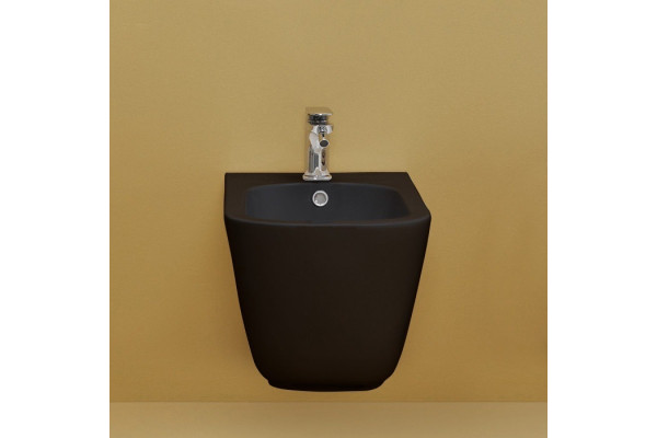 Биде подвесное Kerasan Tribeca 512531 черный матовый прямоугольное, 35x54 см