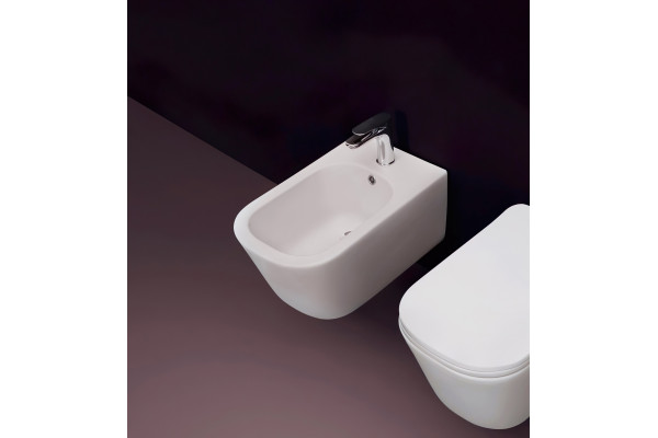 Биде подвесное Kerasan Tribeca 512530 белый матовый прямоугольное, 35x54 см