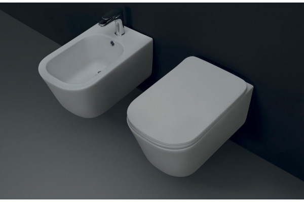 Биде подвесное Kerasan Tribeca 512530 белый матовый прямоугольное, 35x54 см