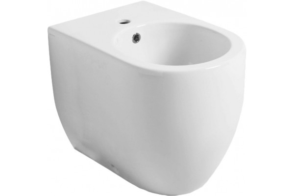 Биде напольное Kerasan Flo 312201 цвет белый, овальное, 37x56 см