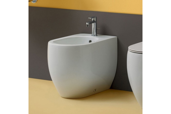 Биде напольное Kerasan Flo 312201 цвет белый, овальное, 37x56 см