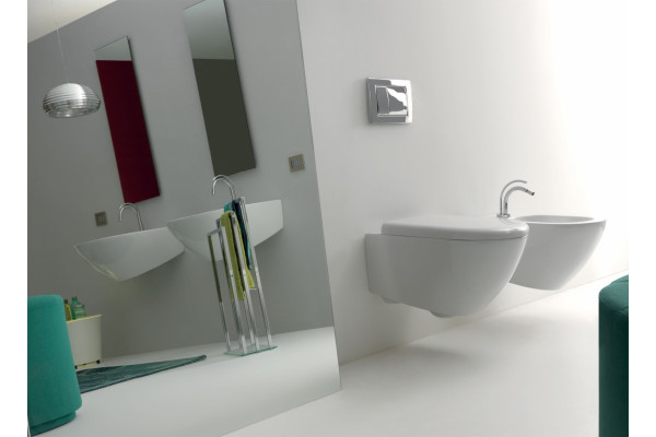 Биде подвесное Kerasan Aquatech 372401*1 цвет белый, овальное, 36.5x55 см