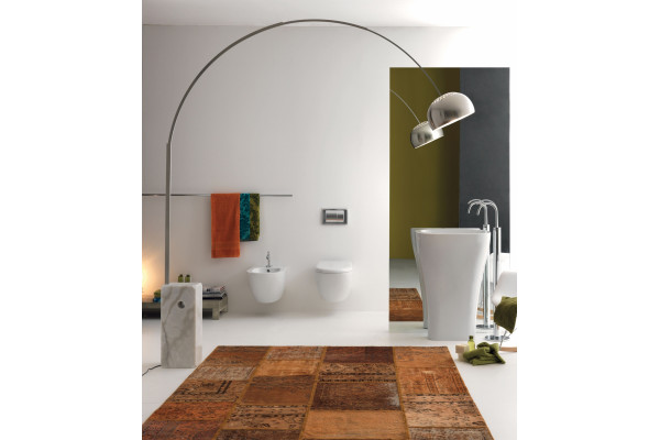 Биде подвесное Kerasan Aquatech 372401*1 цвет белый, овальное, 36.5x55 см