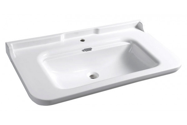 Раковина Kerasan Waldorf 4142 цвет белый, прямоугольная, с переливом