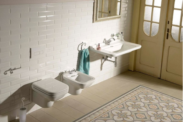 Раковина Kerasan Waldorf 4142 цвет белый, прямоугольная, с переливом