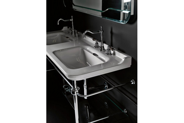 Раковина Kerasan Waldorf 4143 цвет белый, прямоугольная, с переливом