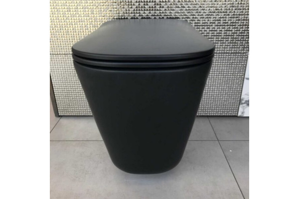 Унитаз приставной Kerasan Tribeca 511831 черная матовая черный, 35x55 см