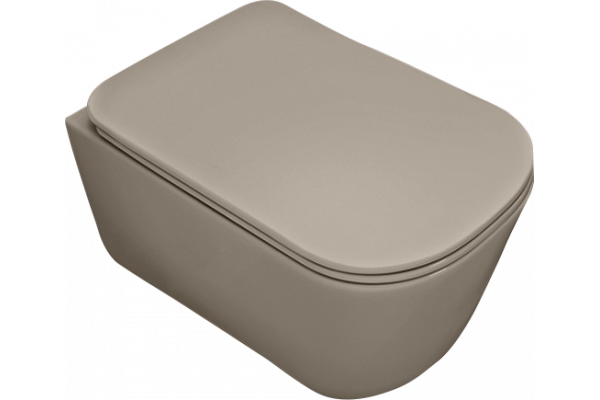 Унитаз подвесной Kerasan Tribeca 511481 nocciola mat бежевый, 35x54 см
