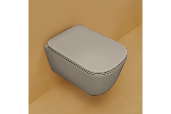 Унитаз подвесной Kerasan Tribeca 511481 nocciola mat бежевый, 35x54 см