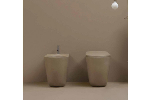 Унитаз приставной Kerasan Nolita 531888 bruno matt бежевый, 35x55 см