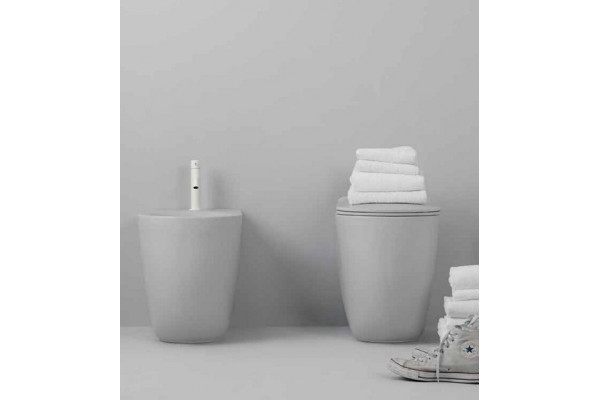 Унитаз приставной Kerasan Nolita 531859 grigio matt серый, 35x55 см