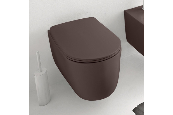 Унитаз подвесной Kerasan Nolita 531475 бургундский матовый красный, 35x55 см